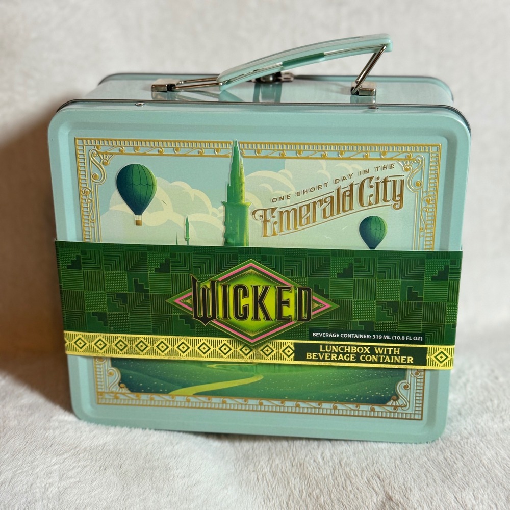 WICKED Metal Lunch Box with one Beverage Container 10.8 FL OZ. | Emerald‎ City